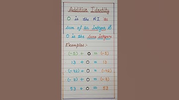 additive identity of integersclass 7  #maths #class