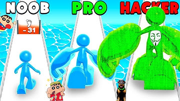 NOOB VS PRO VS HACKER IN LIMBSRUN WITH SHINCHAN & CHOP