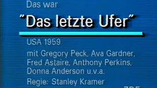 ZDF Abspanntafel mit Ansage 'Das letzte Ufer' 80er