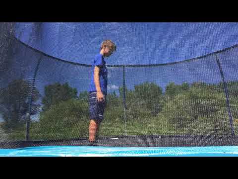 HOW TO DO A BARANI (FRONT HALF) ON THE TRAMPOLINE!