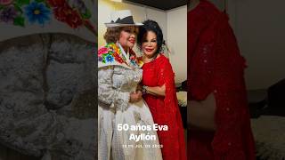 Celebrando los 50 años de #EvaAyllon donde cantamos juntas el clásico #VasoDeCristal #huayno #peru