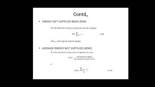 Distribution Reliability Indices