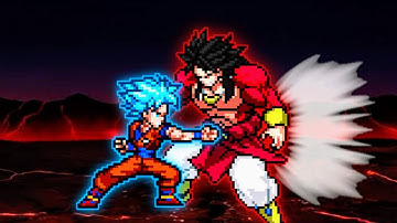 Goku SSGSS (Team Shounen) VS TXR Broly SSJ4 in Jump Force Mugen🤩