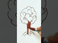 simple tree ड्राइंग art #tree drawing |tree draw marker | #drawing #artscraft #shortsfeed