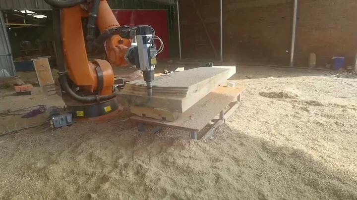 Robot Milling Machining large woodworking products with KUKA robots