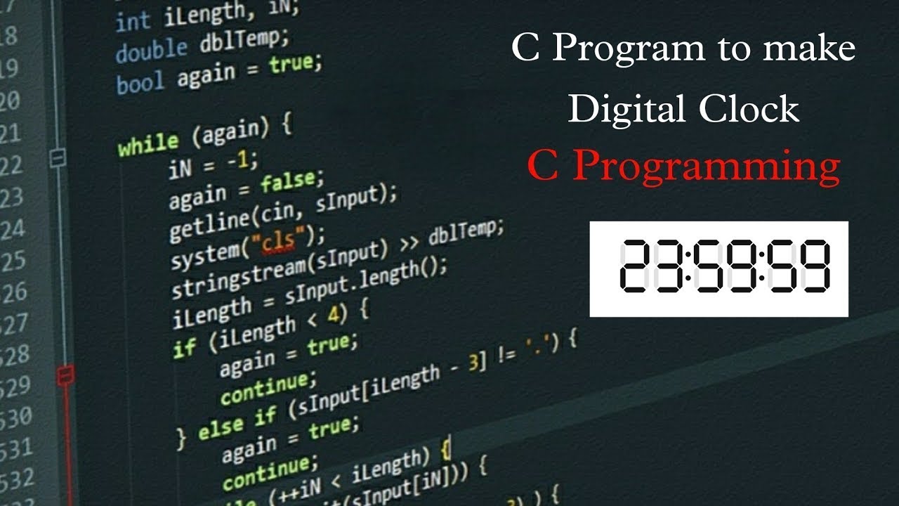 Digital Clock Magic with C++ programing/Making Digital Clock/Programing ...