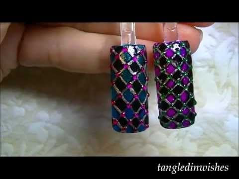 Harlequin Inspired Nail Art Design