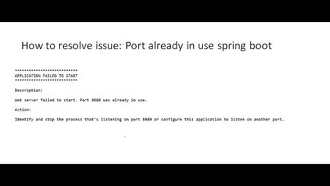 How to resolve issue: Port already in use in Eclipse IDE