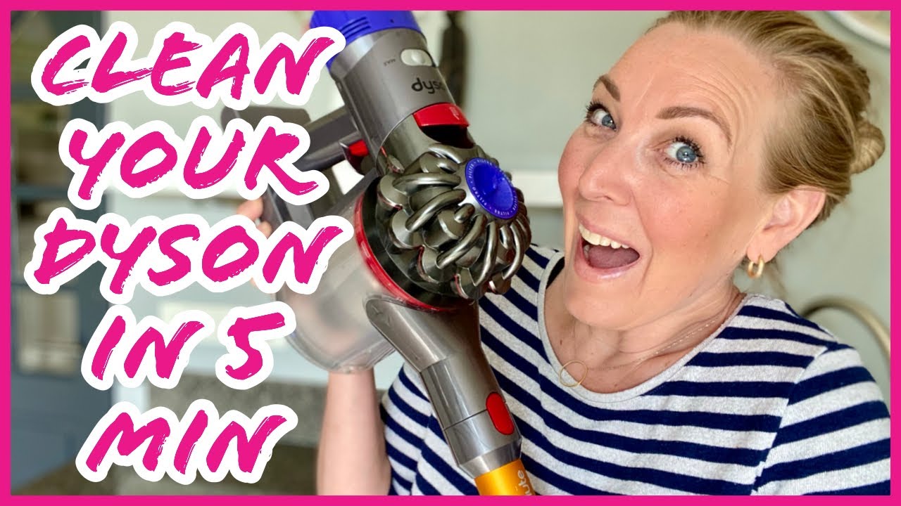 How to CLEAN your DYSON V8 in 5 minutes! how to clean the dyson V8 cordless vacuum - YouTube