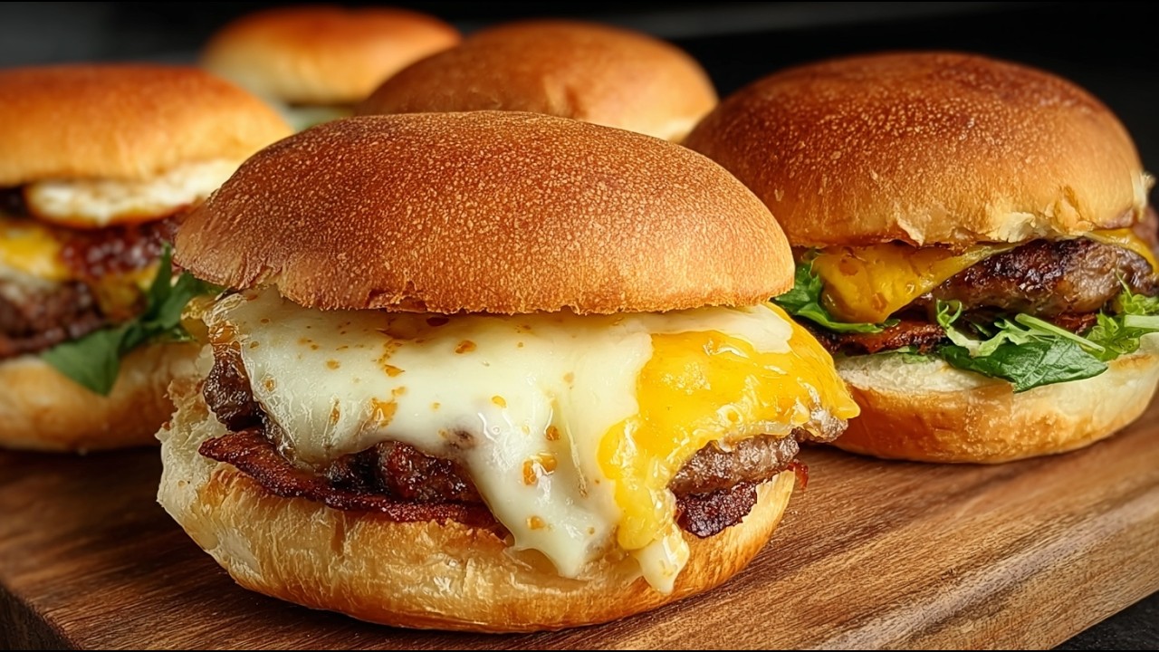 CHEESY HAM & EGG SANDWICH in the Air Fryer! Ready in Minutes!