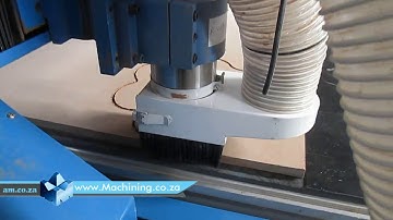EasyRoute CNC Router with Vacuum Table and Dust Collector for Supawood Cutting w. Upcut Router Bit