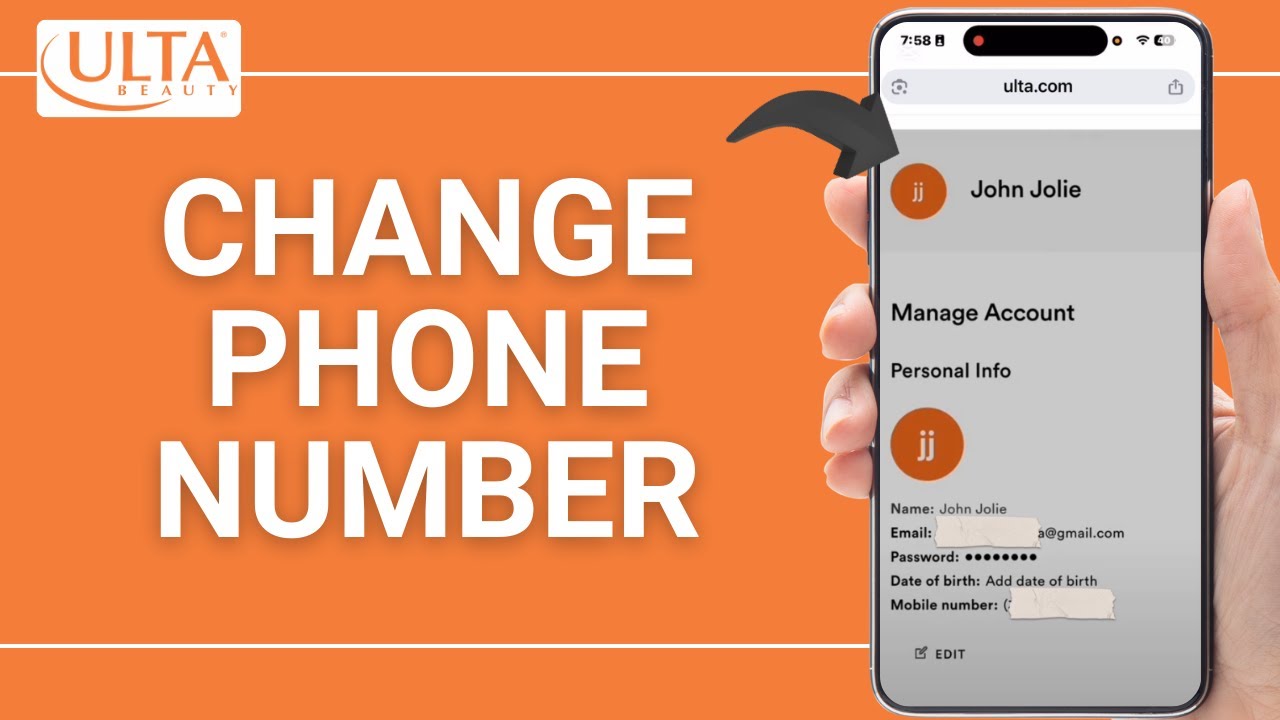 Как изменить номер телефона в Ulta Beauty