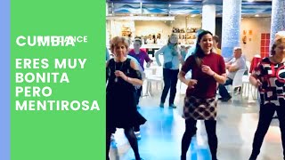 Video thumbnail of "Eres muy Bonita , pero Mentirosa ( Cumbia ) ★ Baile en Línea ★ Line Dance ★ Ballo di Gruppo ★"