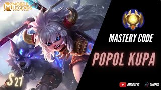 Mastery Code POPOL KUPA Mobile Legends