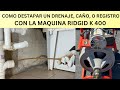 Como destapar el drenaje ca0 o registro con la maquina ridgid k 400