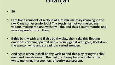 Gitanjali by Rabinder Nath Tagore Audio From  71 To90 Part 4