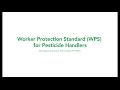 Worker Protection Standard (WPS) for Pesticide Handlers