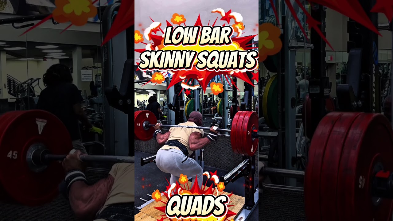 LOW BAR SKINNY SQUAT FOR QUADS #SQUATS #QUADS #LEGS #workout #workouttips