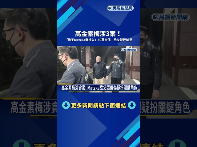 高金素梅涉3案"歌王Matzka妻"捲入50萬交保 岳父聲押禁見－民視新聞