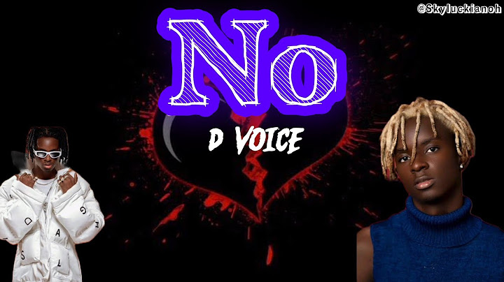 D Voice - NO (Official Lyric Audio) @itsdvoice