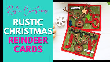 Rustic Reindeer Christmas Cards | Stencils + Texture Magic