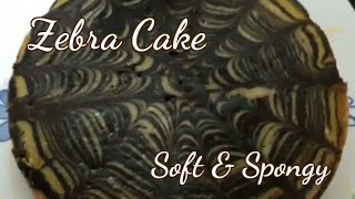 Chocolate zebra cake / bina oven ke banne wala cake/ soft spongy