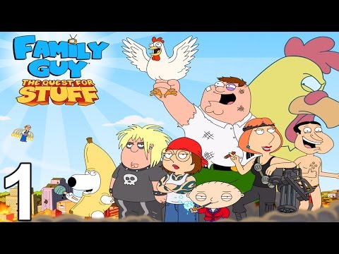 Family Guy: The Quest for Stuff Walkthrough Gameplay Part 1 - Levels 1-2 (iOS Android)