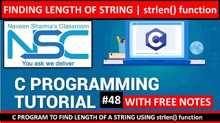 Famous Finding length of String using strlen() function | C PROGRAMMING TUTORIAL FOR BEGINNERS IN HINDI 48 Wealth