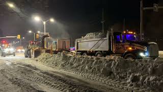 Snow removal operation on carling Avenue first of the season