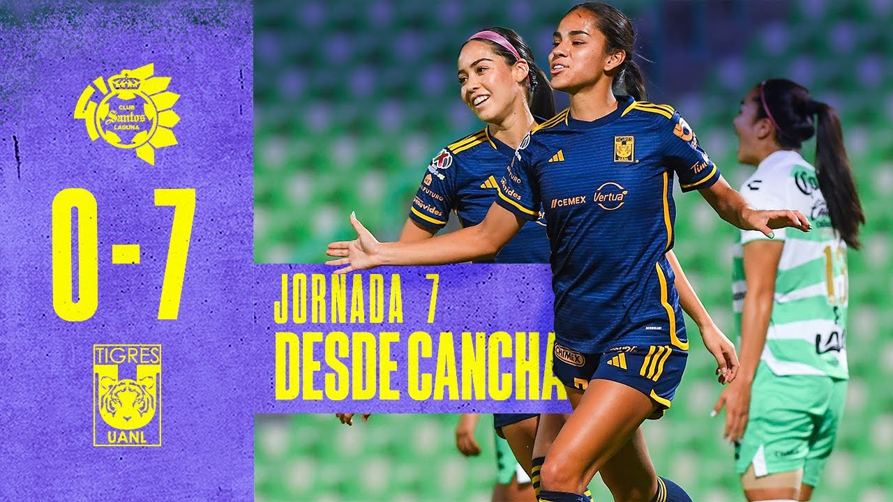 🥅 Resumen Desde Cancha | Santos Femenil 0 - 7 Tigres | Apertura 2023 ...
