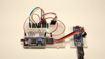 PCF8574 I2C LCD backpack breakout test setup