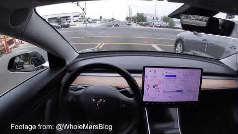 Tesla FSD BETA - Left Turn Through Traffic