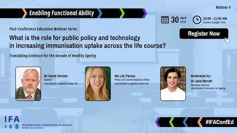 Webinar: Public policy and technology in increasing immunisation uptake across the life course?