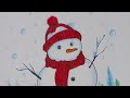 How to Draw Easy Snowman ☃️ | Cute Christmas Snowman | Thanks for watching full video