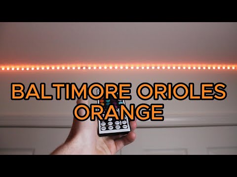 How to make BALTIMORE ORIOLES ORANGE on LED light strips!