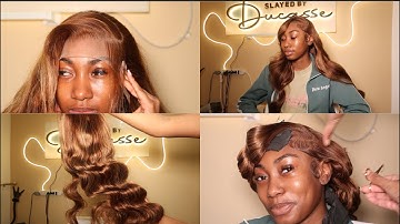 Brown Highlight Side Part Frontal Wig Install Ft World New Hair