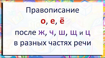 Русский язык. Правописание О, Е, Ё после Ж, Ч, Ш, Щ в разных частях слов всех частей речи. Видеоурок