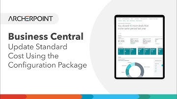 Using the Configuration Package to Update Standard Cost in Microsoft Dynamics 365 Business Central