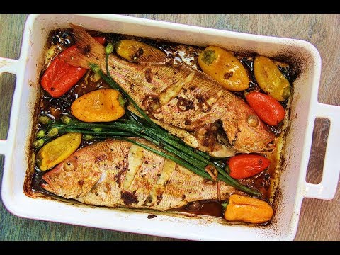 Ginger Chive Roasted Snapper | CaribbeanPot.com