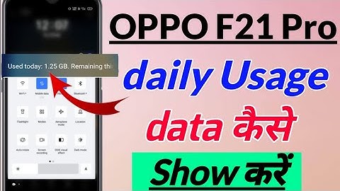 oppo f21 Pro mein daily Usage data kaise Show Kare | how to show usage data in oppo f21 Pro