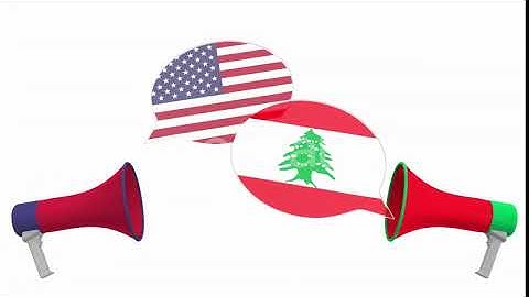 Speech Bubbles with Flags of Lebanon and the USA | Motion Graphics - Envato elements