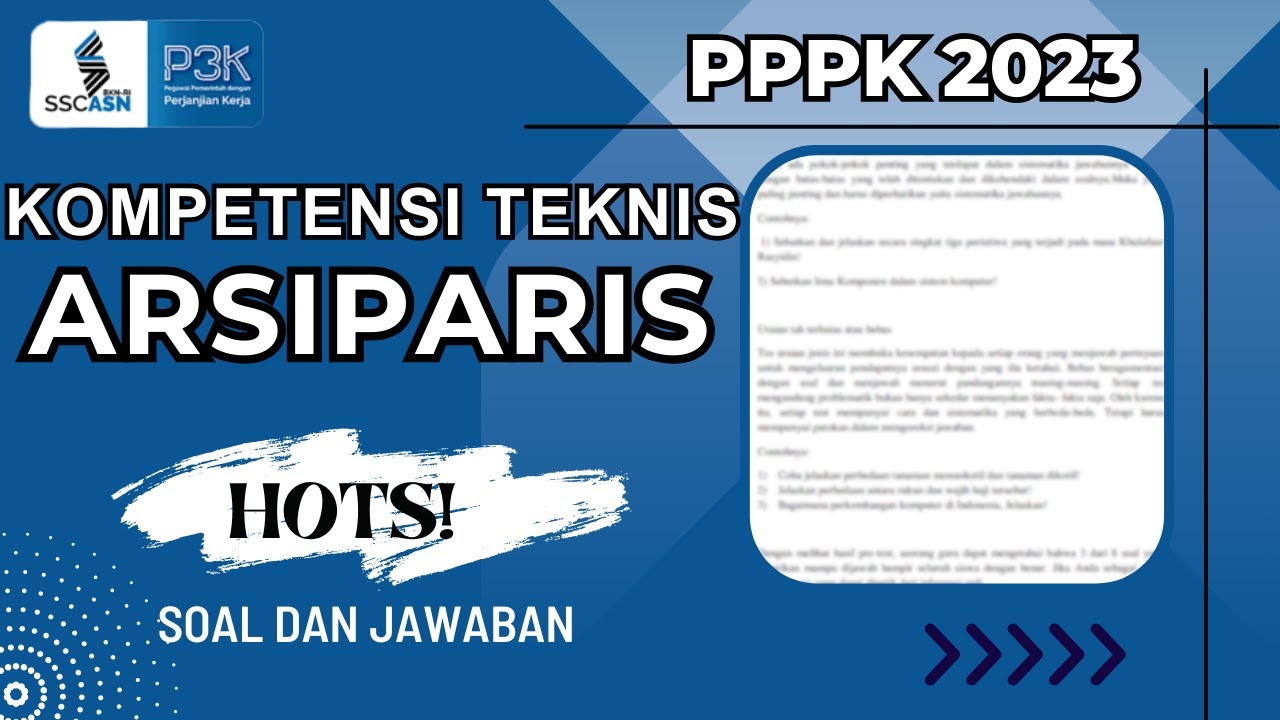LATIHAN SOAL ARSIPARIS | KOMPETENSI TEKNIS PPPK CPNS 2023