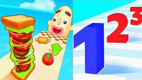 Sandwich Runner Vs Number Master - All Levels Gameplay Android IOS Ep1