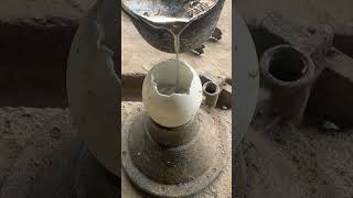 DIY Metal Egg Casting From Scrap Tutorial #shorts #howto #reels