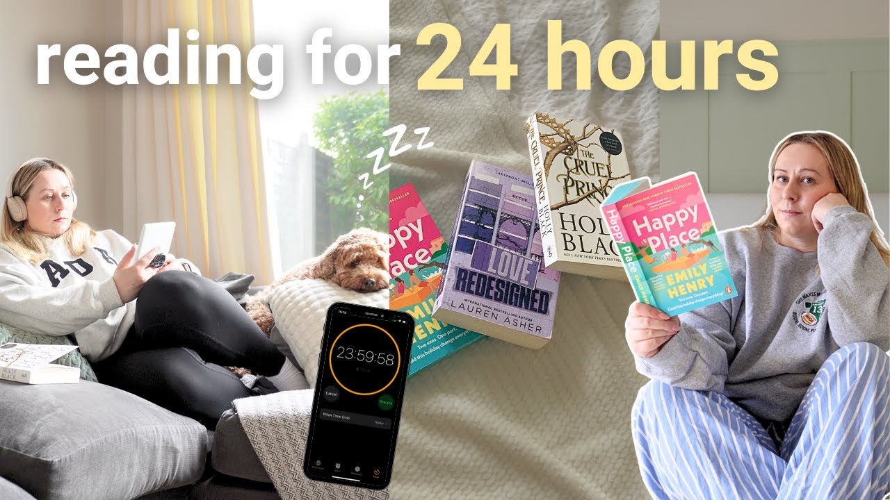 24 hour readathon 📖💤 attempting to read for 24 hours straight - YouTube