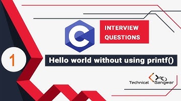 How to print hello world message without using printf function in c  in Hindi