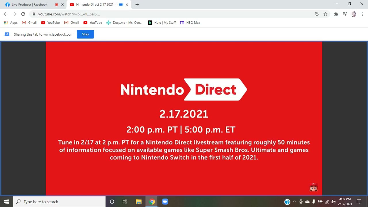 Nintendo Direct 2/17/2021 REACTION! Pyra and Mythra! Splatoon 3! Miitopia Switch Port!