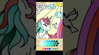 unicorn coloring / princess colouring app screenshot 4