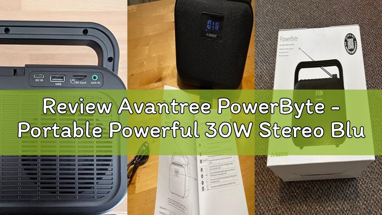 Review Avantree PowerByte - Portable Powerful 30W Stereo Bluetooth Speakers with Digital FM Radio &
