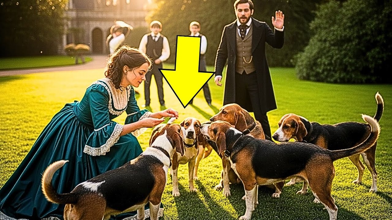 Nadie controlaba a los perros de caza del Duque… hasta que una joven linda se acercó a ellos